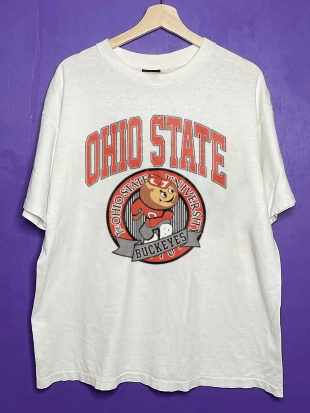 Vintage Ohio State Buckeyes Football Shirt, 90s Ohio State University Shirt Tee